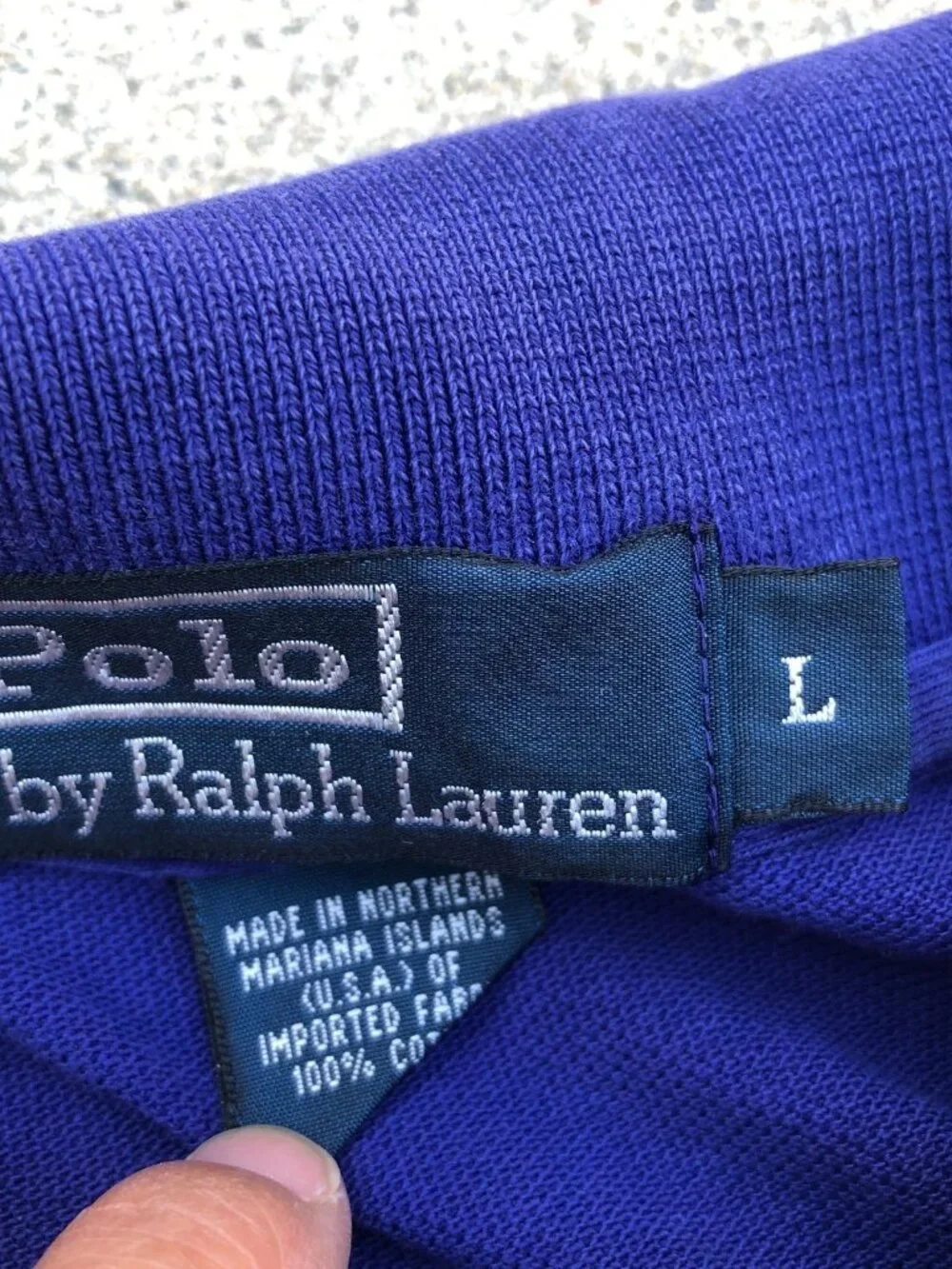 VTG POLO RALPH LAUREN Polo Shirt Men's LARGE Purple Collared Short Sleeve